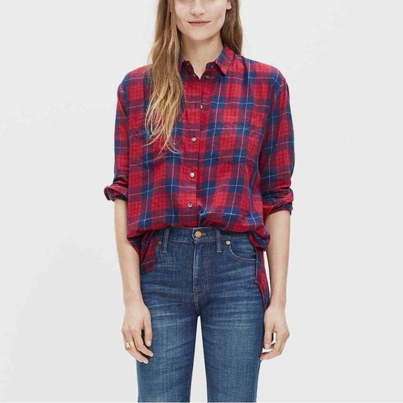 Madewell Tops - Madewell Oversized Boyshirt in Edina Plaid size S